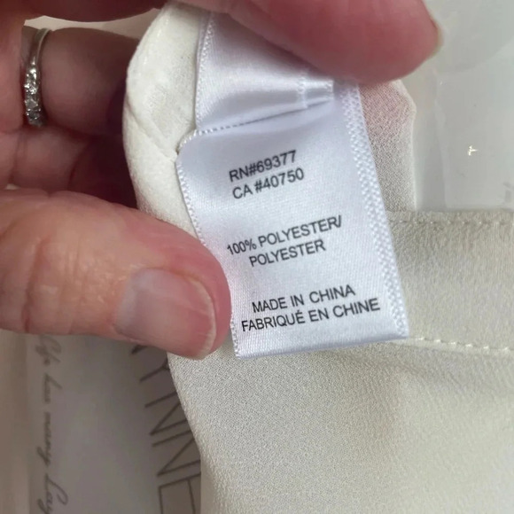 Marla Wynne Layers Off White/Ivory Button up Dolman Sleeve Blouse size M… - Picture 4 of 11